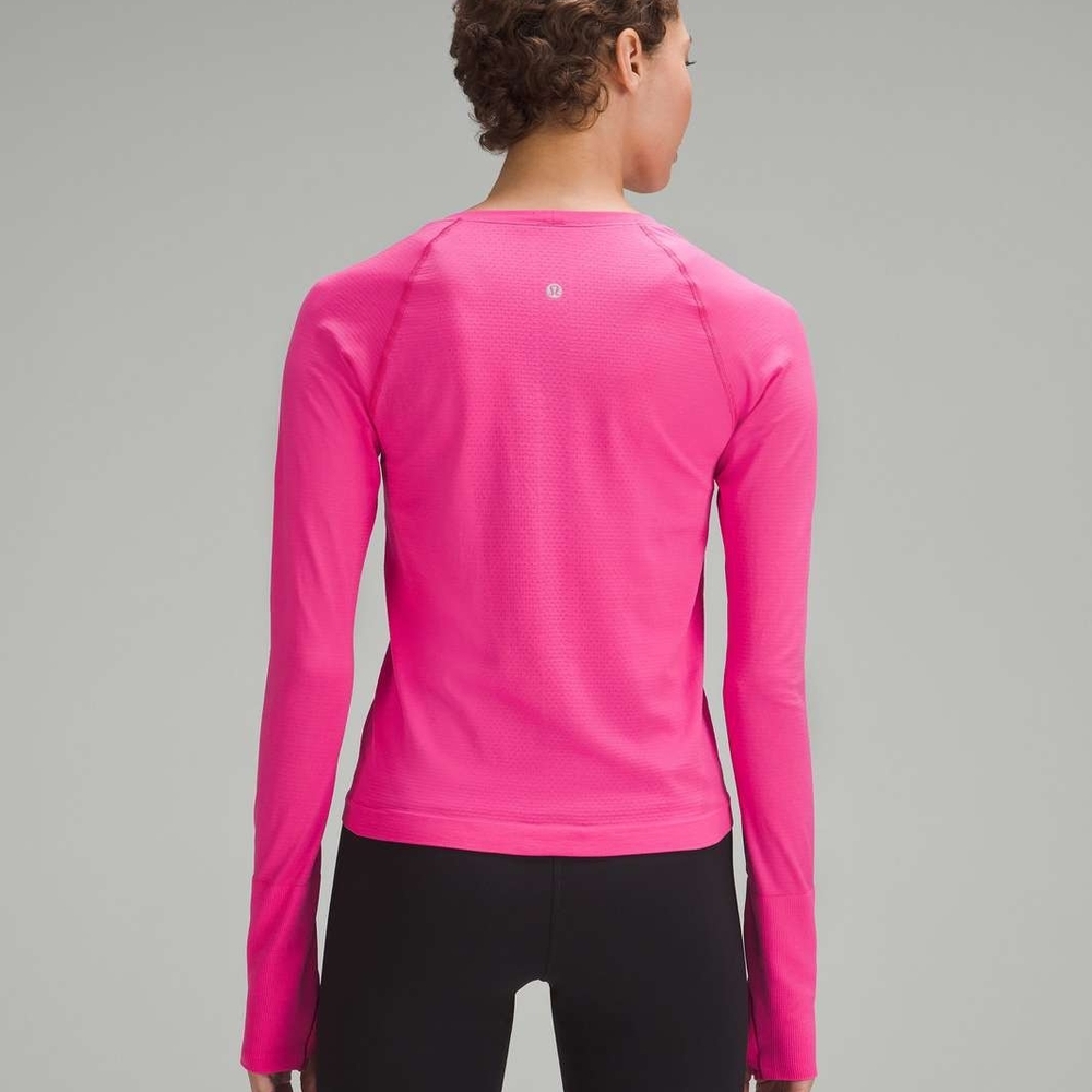 NWT Lululemon Swiftly Tech Long-Sleeve Shirt 2.0 *Race Length- SONIC PINK - Picture 2 of 6